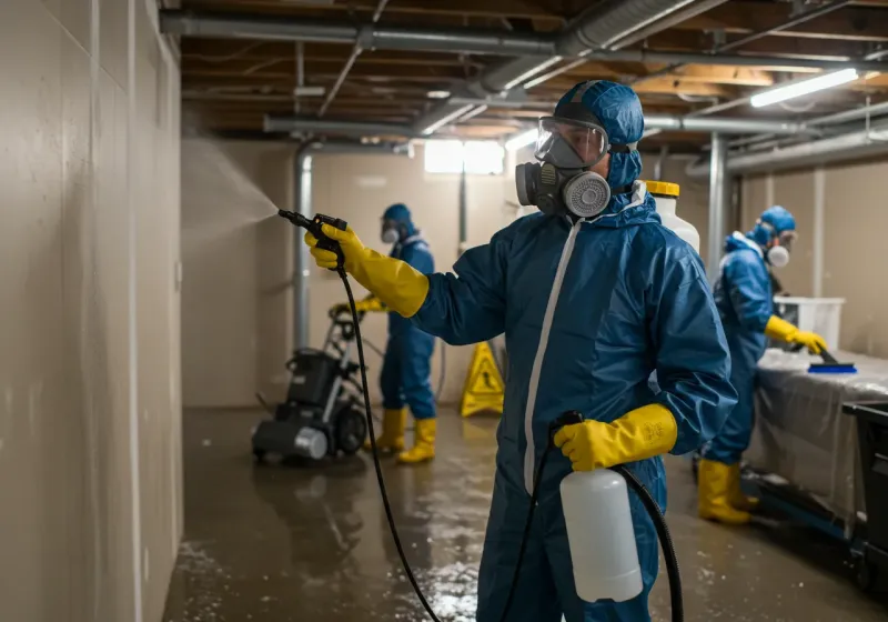 Basement Sanitization and Antimicrobial Treatment process in Northwest Harwich, MA