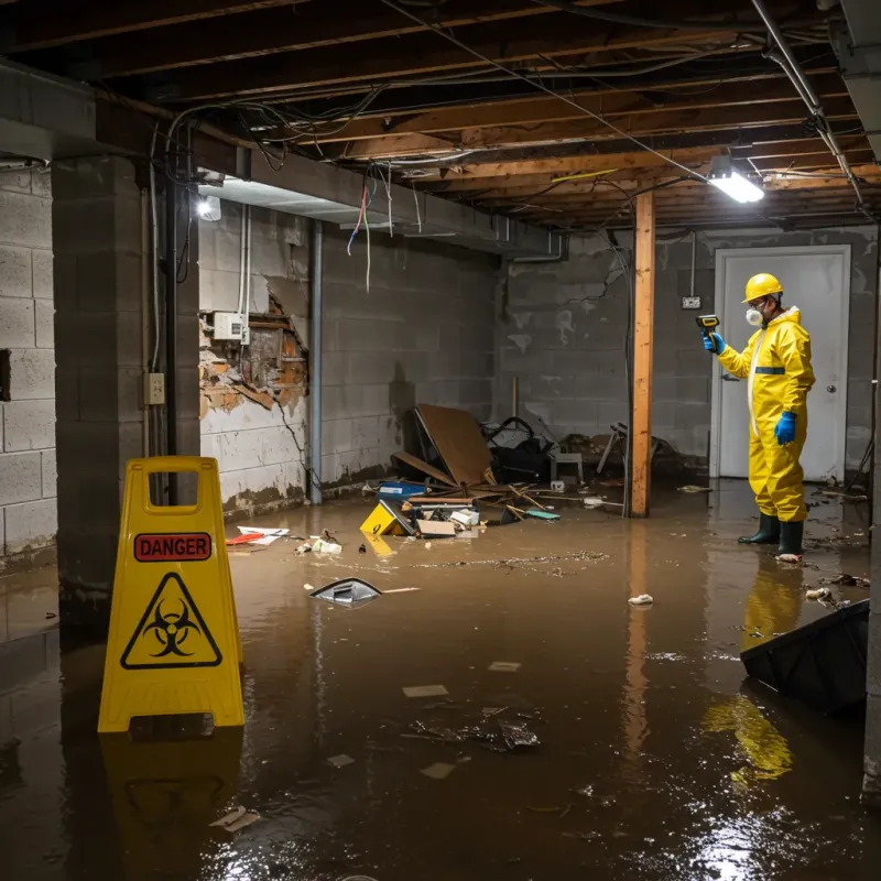 Flooded Basement Electrical Hazard in Northwest Harwich, MA Property